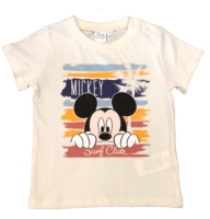 Baby T-Shirt für Jungen in beige mit Micky Maus